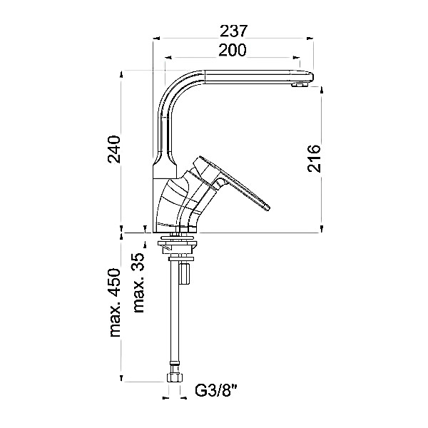 ARMATURA ZA KUHINJO INFINITY 172 UNITAS1 TOPDOM