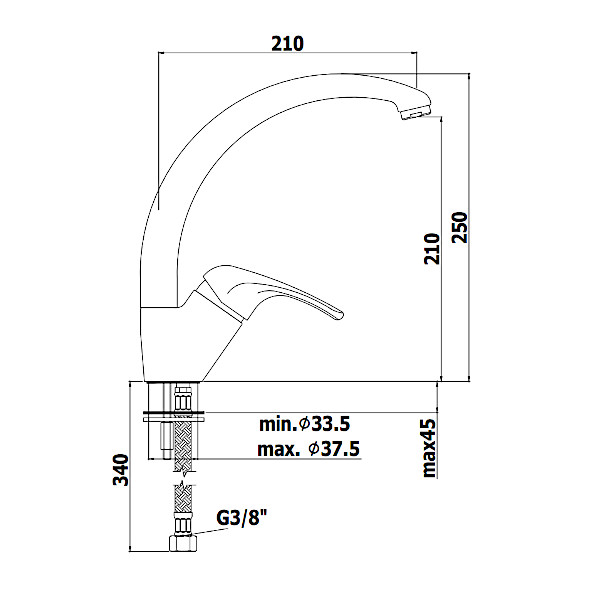 ARMATURA ZA KUHINJO NETTUNO PAFFONI1 TOPDOM