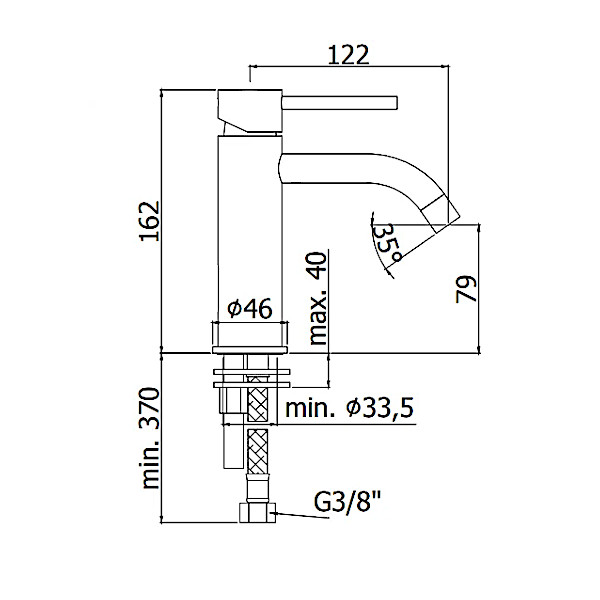 ARMATURA ZA UMIVALNIK LIGHT BREZ SIFONA PAFFONI TOPDOM1