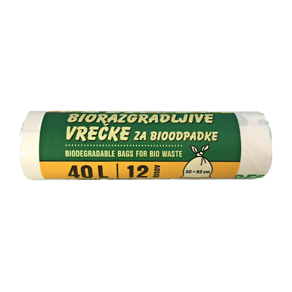BIORAZGRADLJIVE VRECKE ZA ODPADKE 40L 12kos TOPDOM