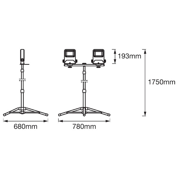 DELOVNA LED SVETILKA 2x30W NA STOJALU TOPDOM2