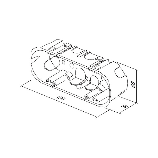 DOZA ZA VOTLE STENE VM7 190x68x50mm PODOMETNA1 TOPDOM