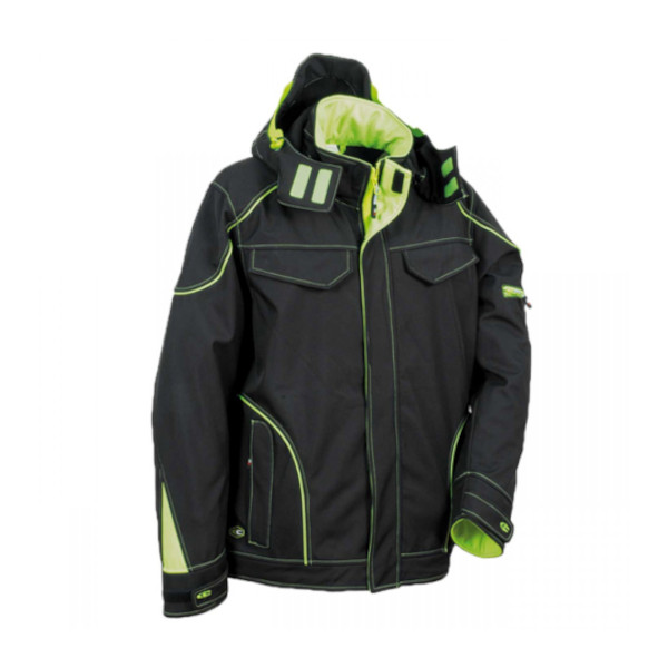 JAKNA SOFTSHELL TECKA 415 LIME ANTRACID COFRA TOPDOM