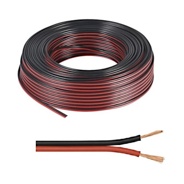 KABEL ZA ZVOCNIKE 2x1.5mm2 RDECE CRNI TOPDOM 1