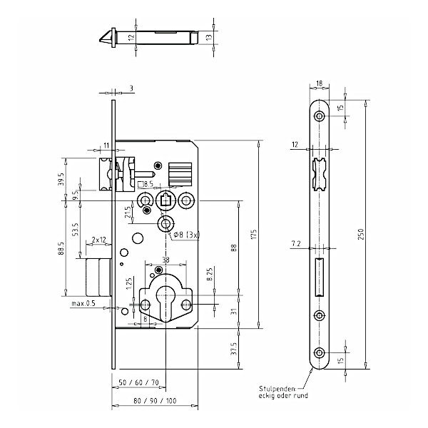KLJUCAVNICA ZA CILINDER GEGE 50 90 Z VZVODOM1 TOPDOM