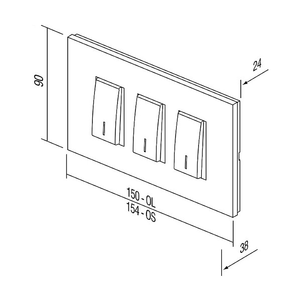 KOPALNISKI MODUL SET CM25PWOS B 3x20A 4M BEL TEM TOPDOM2