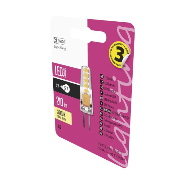 LED ZARNICA JC G4 2W WW EMOS TOPDOM1