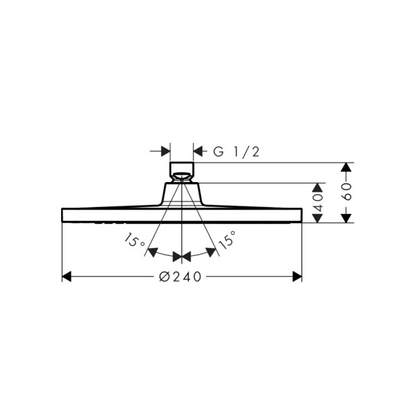 NADGLAVNA PRHA CROMETTA S 240 OKROGLA HANSGROHE TOPDOM1