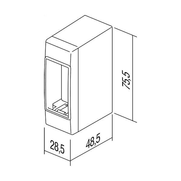 OHISJE NO CUBO AC11PW U 1M IP20 BELO TEM TOPDOM2