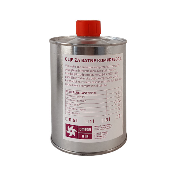 OLJE ZA BATNE KOMPRESORJE 0.5l OMEGA AIR TOPDOM