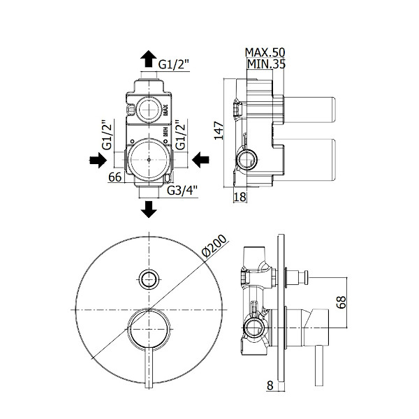 PODOMETNA ARMATURA ZA TUS STICK PAFFONI TOPDOM1