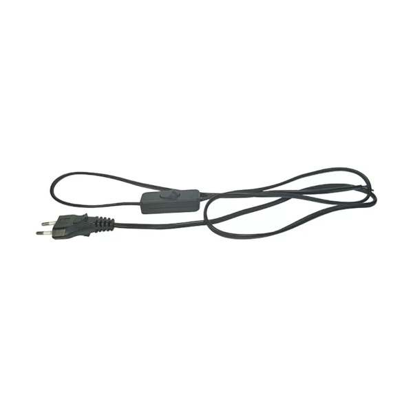 PRIKLJUCNI KABEL S STIKALOM 2m CRN TOPDOM