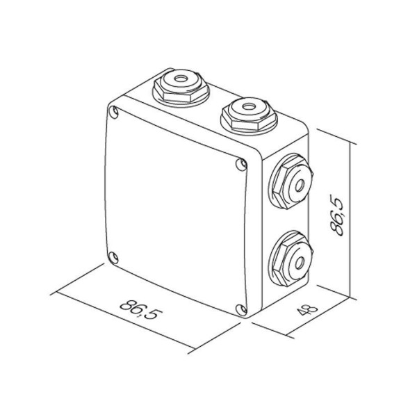 RAZVODNICA TEM ND01 86.5x86.5x48mm NADOMETNA TOPDOM