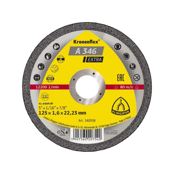REZALKA ZA INOX EXTRA 115x1.6x22mm A 346 TOPDOM