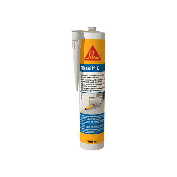 SIKASIL C TRANSPARENT 300ml NEVTRALNI SILIKON SIKA TOPDOM