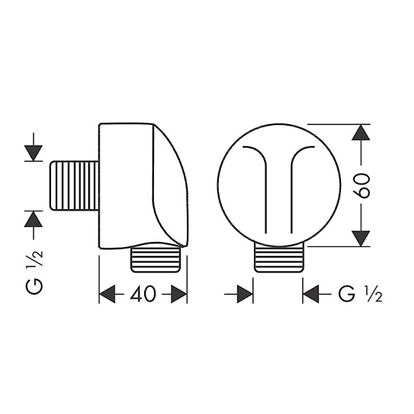 STENSKI PRIKLJUCEK ZA TUS CEV FIXFIT E HANSGROHE TOPDOM5