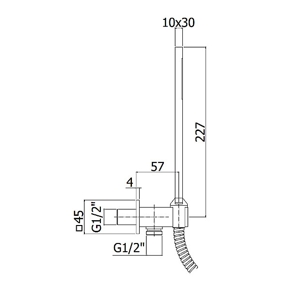 STENSKI PRIKLJUCEK ZA TUS CEV QUADRO Z DRZALOM IN ROCKO PAFFONI TOPDOM3