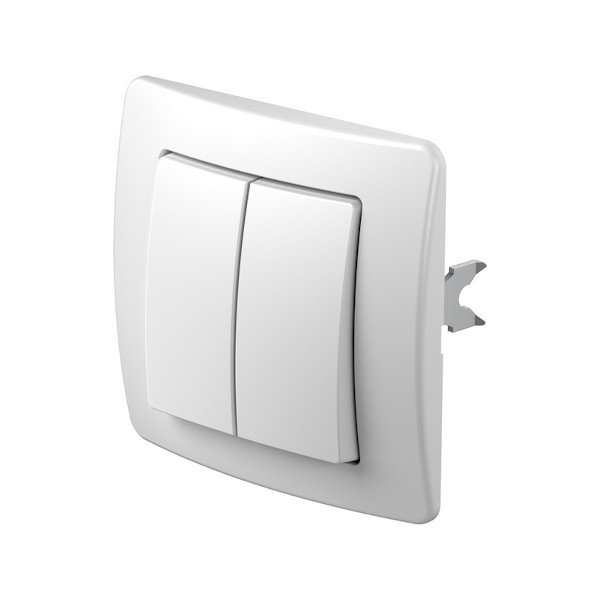 STIKALO EKONOMIK SE63PW B 10AX 250V DVOJNO BELO TEM TOPDOM