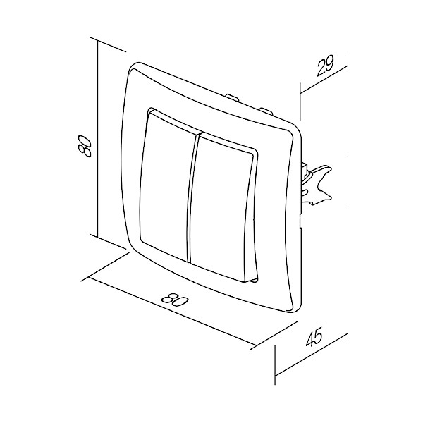 STIKALO EKONOMIK SE63PW B 10AX 250V DVOJNO BELO TEM TOPDOM2