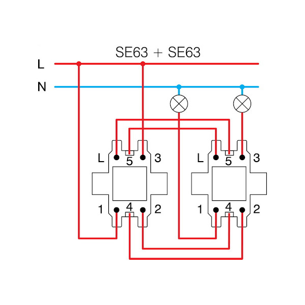 STIKALO EKONOMIK SE63PW B 10AX 250V DVOJNO BELO TEM TOPDOM4