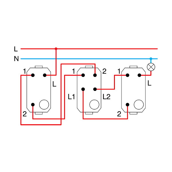 STIKALO SM70PW B 16A KRIZNO BELO TEM TOPDOM4