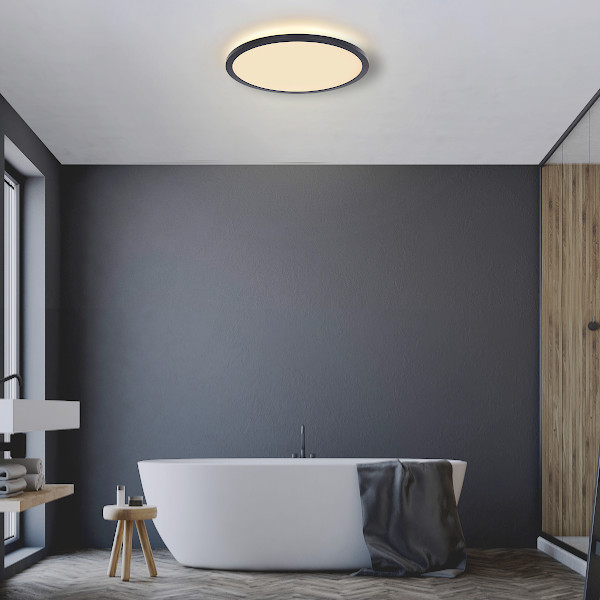 STROPNA SVETILKA SAPANA fi 294mm CRNA GLOBO TOPDOM1