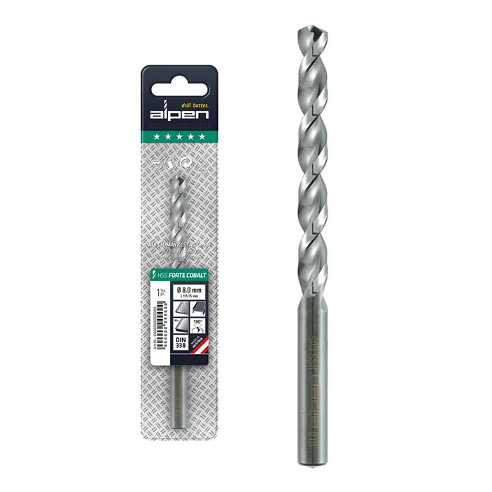 SVEDER ZA JEKLO HSS COBALT DIN338 FORTE ALPEN TOPDOM 1