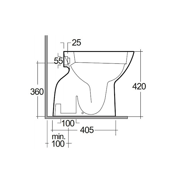 TALNA SKOLJKA MORNING BREZ ROBA TALNI ODTOK RAK CERAMICS TOPDOM1