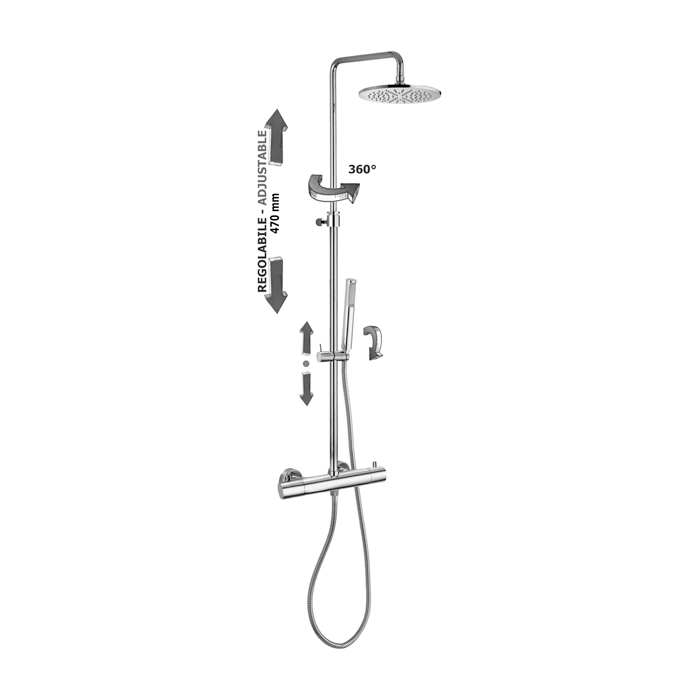 TERMOSTATSKI TUS SET MINI BIRILLO ZCOL638LIQCR PAFFONI TOPDOM 2
