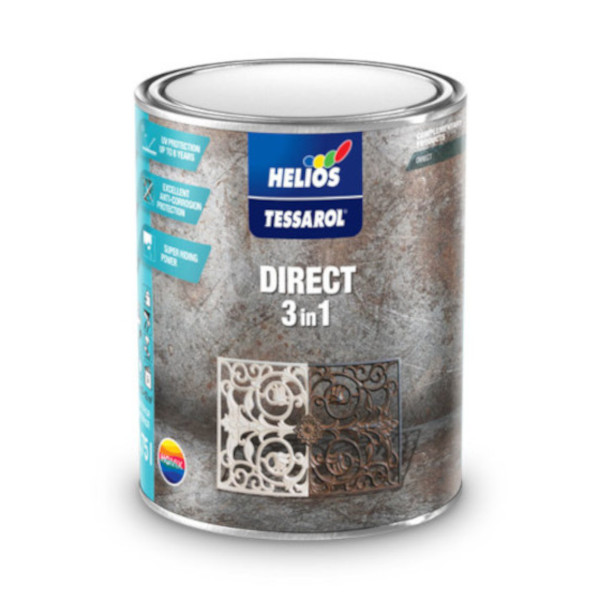 TESSAROL DIRECT 3 IN 1 0.75l PREMAZ ZA KOVINO CRN HELIOS TOPDOM 1