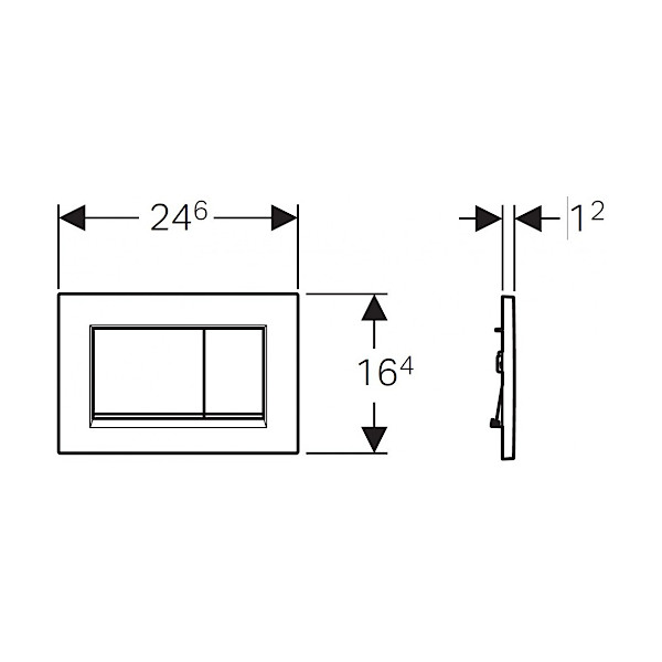TIPKA ZA KOTLICEK SIGMA 30 BELA KROM GEBERIT TOPDOM1