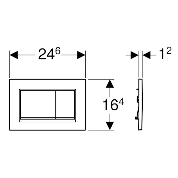 TIPKA ZA PODOMETNI KOTLICEK SIGMA 30 CRNA GEBERIT TOPDOM1
