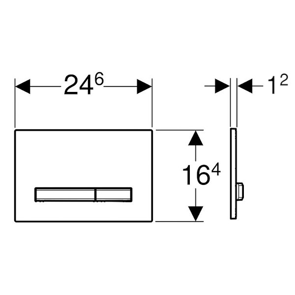 TIPKA ZA PODOMETNI KOTLICEK SIGMA 50 KROM GEBERIT TOPDOM1