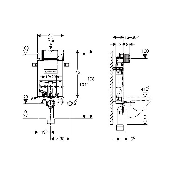 VGRADNI KOTLICEK KOMBIFIX GEBERIT TOPDOM