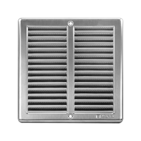 VGRADNI ZRACNIK Z MREZICO 200x200mm INOX TOPDOM