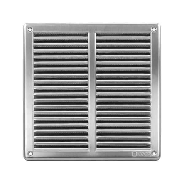VGRADNI ZRACNIK Z MREZICO 250x250mm INOX TOPDOM