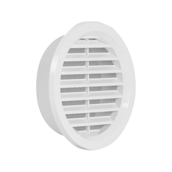 VGRADNI ZRACNIK Z MREZICO fi100mm BEL TOPDOM2