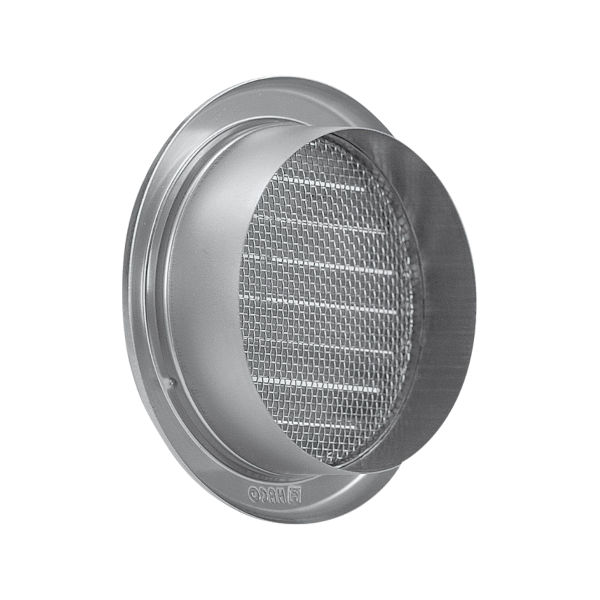 VGRADNI ZRACNIK Z MREZICO fi100mm INOX TOPDOM2