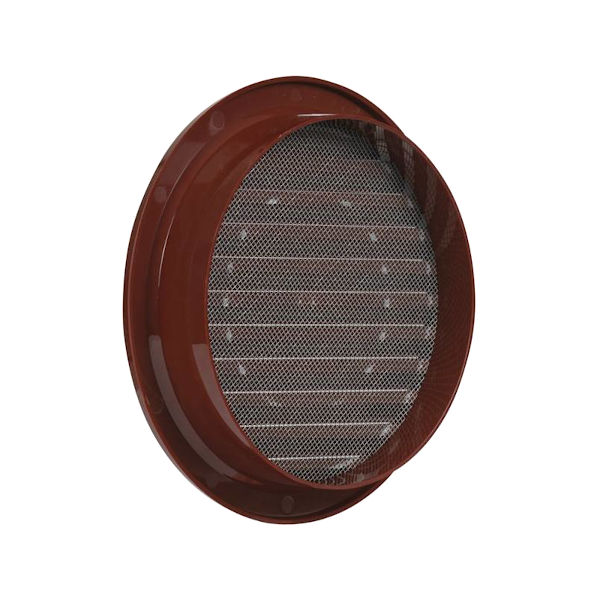 VGRADNI ZRACNIK Z MREZICO fi100mm RJAV TOPDOM0