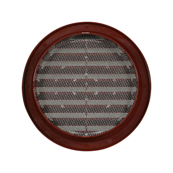 VGRADNI ZRACNIK Z MREZICO fi100mm RJAV TOPDOM1