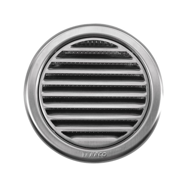 VGRADNI ZRACNIK Z MREZICO fi110mm INOX TOPDOM