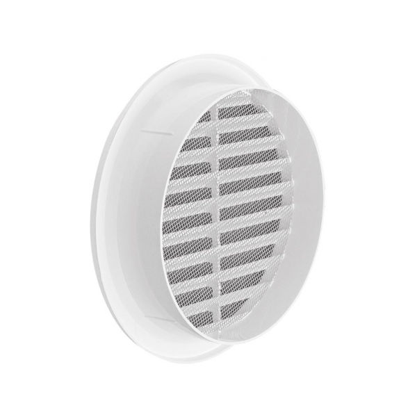 VGRADNI ZRACNIK Z MREZICO fi125mm BEL TOPDOM1