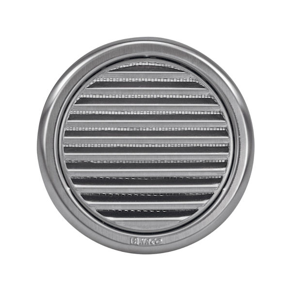 VGRADNI ZRACNIK Z MREZICO fi125mm INOX TOPDOM
