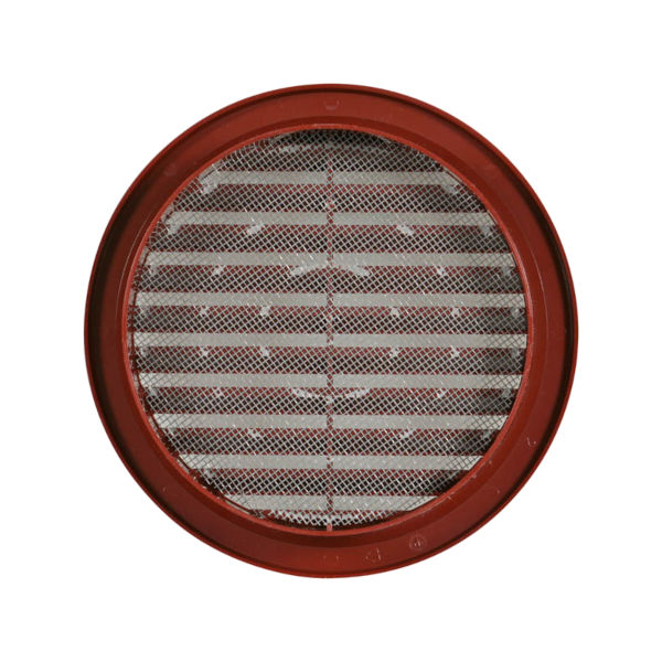 VGRADNI ZRACNIK Z MREZICO fi125mm RJAV TOPDOM2