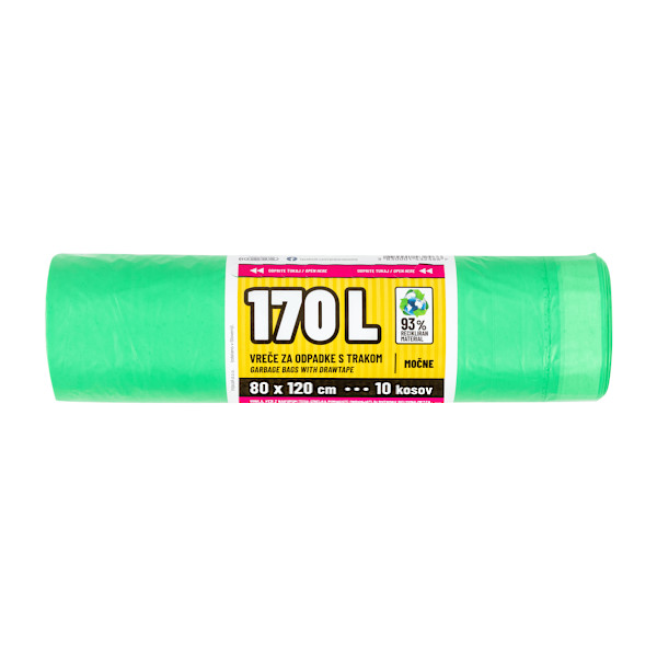 VRECKE ZA ODPADKE 170l S TRAKOM 10kos TOPDOM