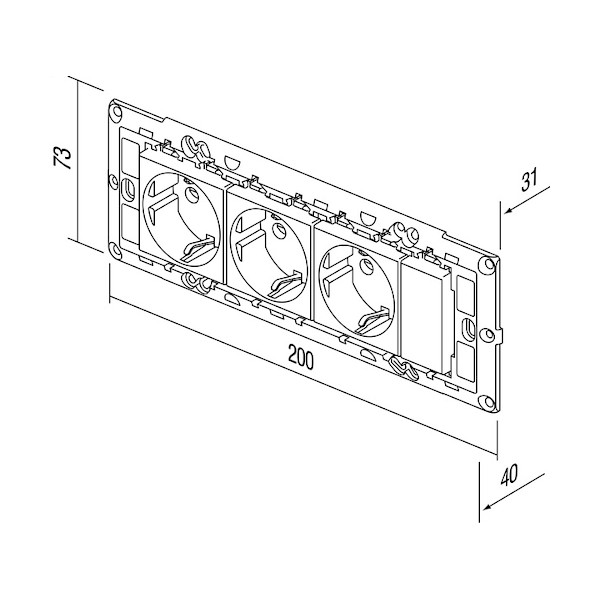 VTICNICA CM11PW U 3x SUKO 16A BELA TEM TOPDOM2