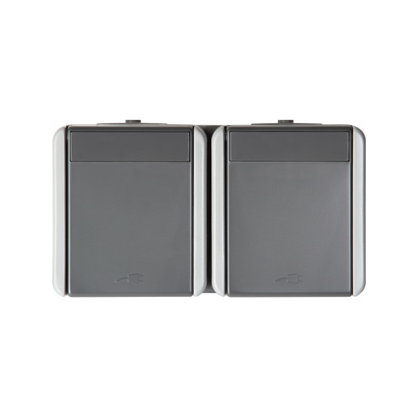 VTICNICA FONTANA CF10GY U 2x SUKO 16A SIVA TEM TOPDOM1