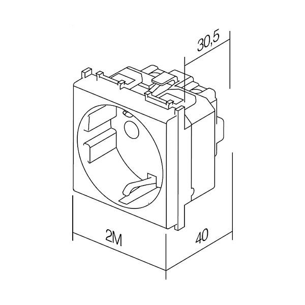 VTICNICA VM10PW B SUKO KS 16A BELA TEM TOPDOM2