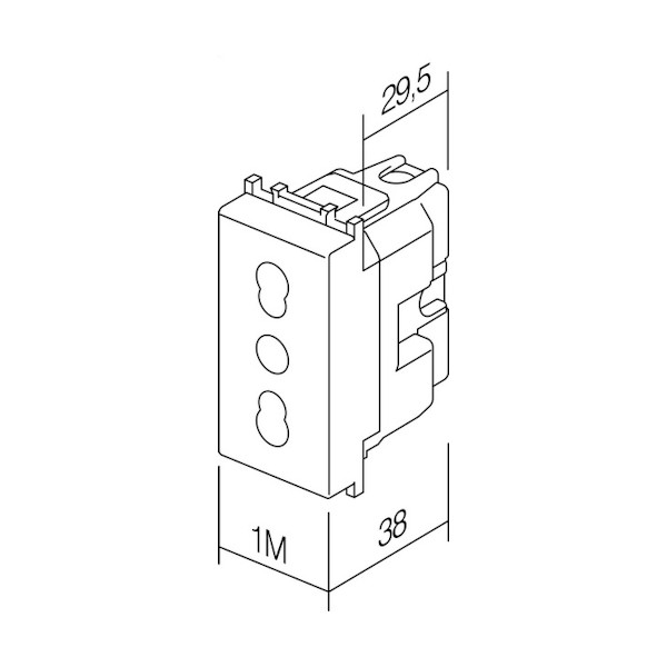 VTICNICA VM30PW B P17 11 KS 16A BELA TEM TOPDOM2