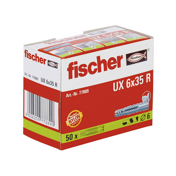 ZIDNI VLOZEK UX 6x35 R 50kos FISCHER TOPDOM1
